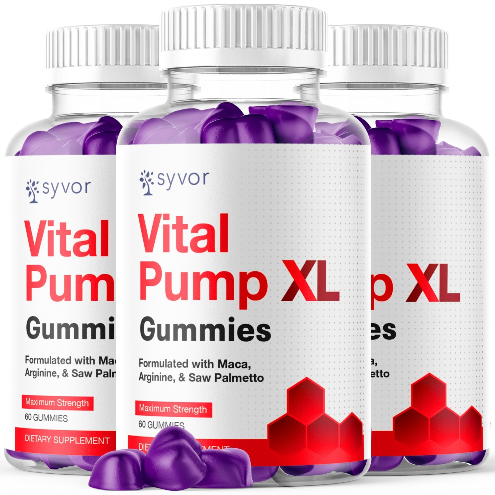 Vital Pump XL Gummies for Men Maximum Strength Vitamin Supplement 180 Gummies