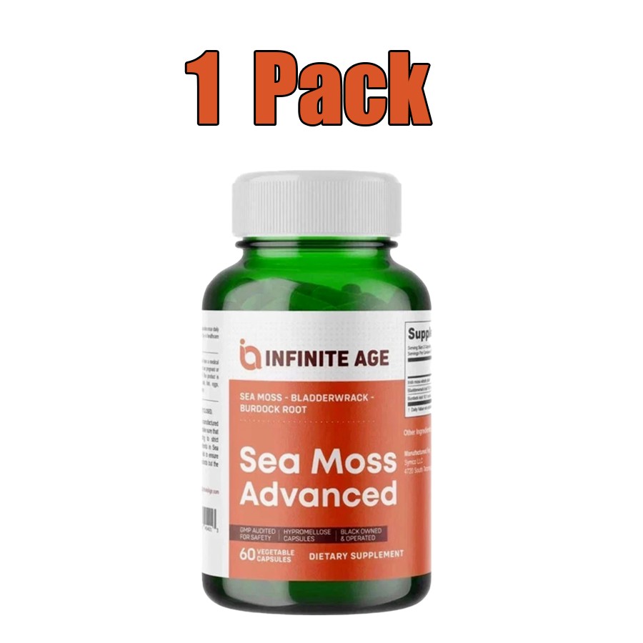 1/2/3 Pack INFINITE AGE Sea Moss Advanced 1250mg Superfood, High-Potency