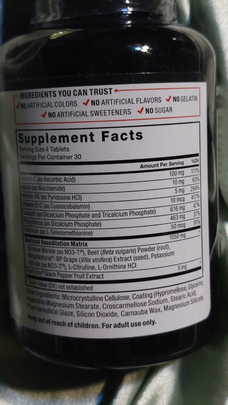Total Beets Circulation Superfood Beet Root with Blood Pressure Support 120ct