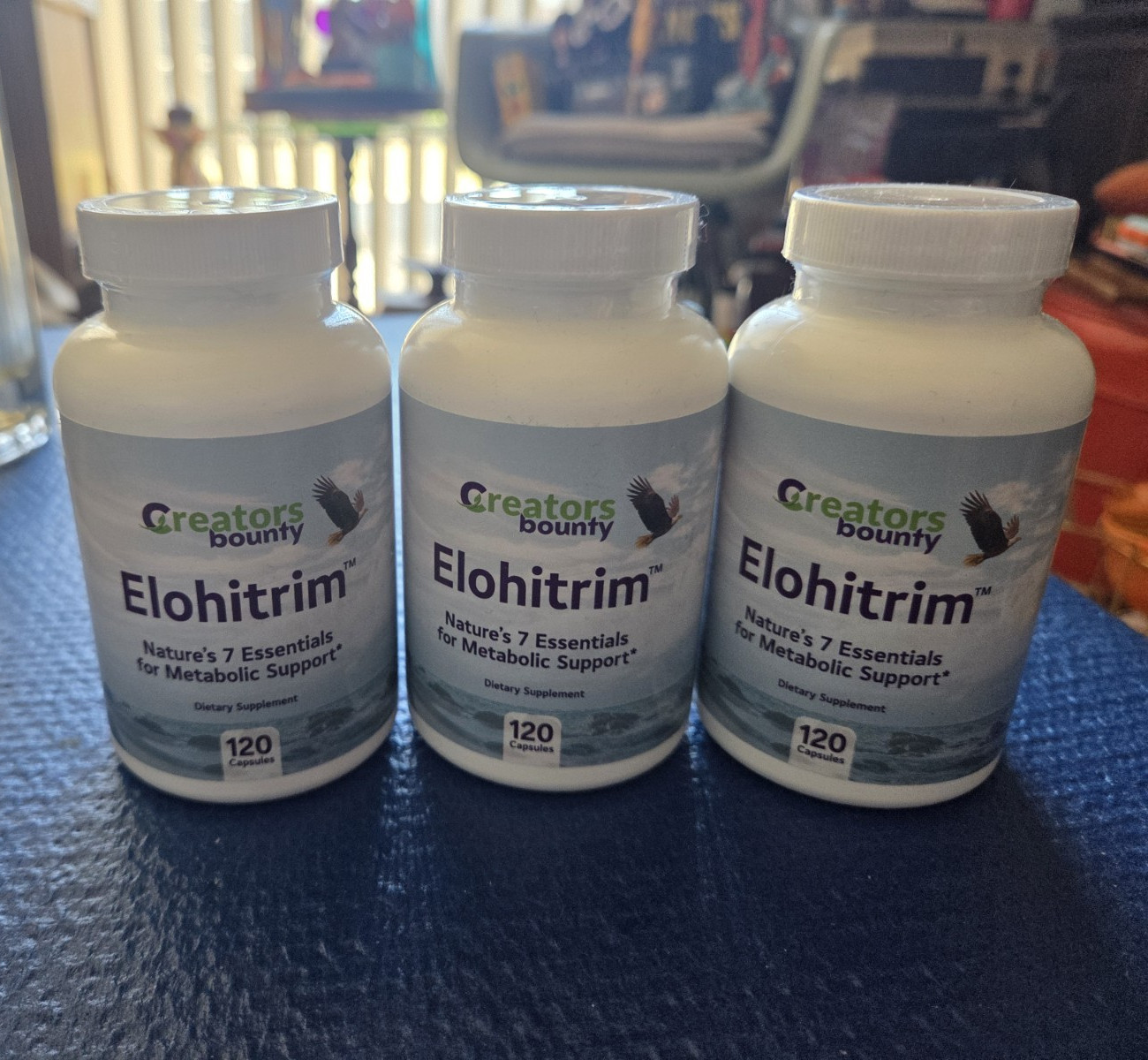 3 bottlesCreators Bounty Elohitrim Metabolic Support Dietary Supplement Capsules