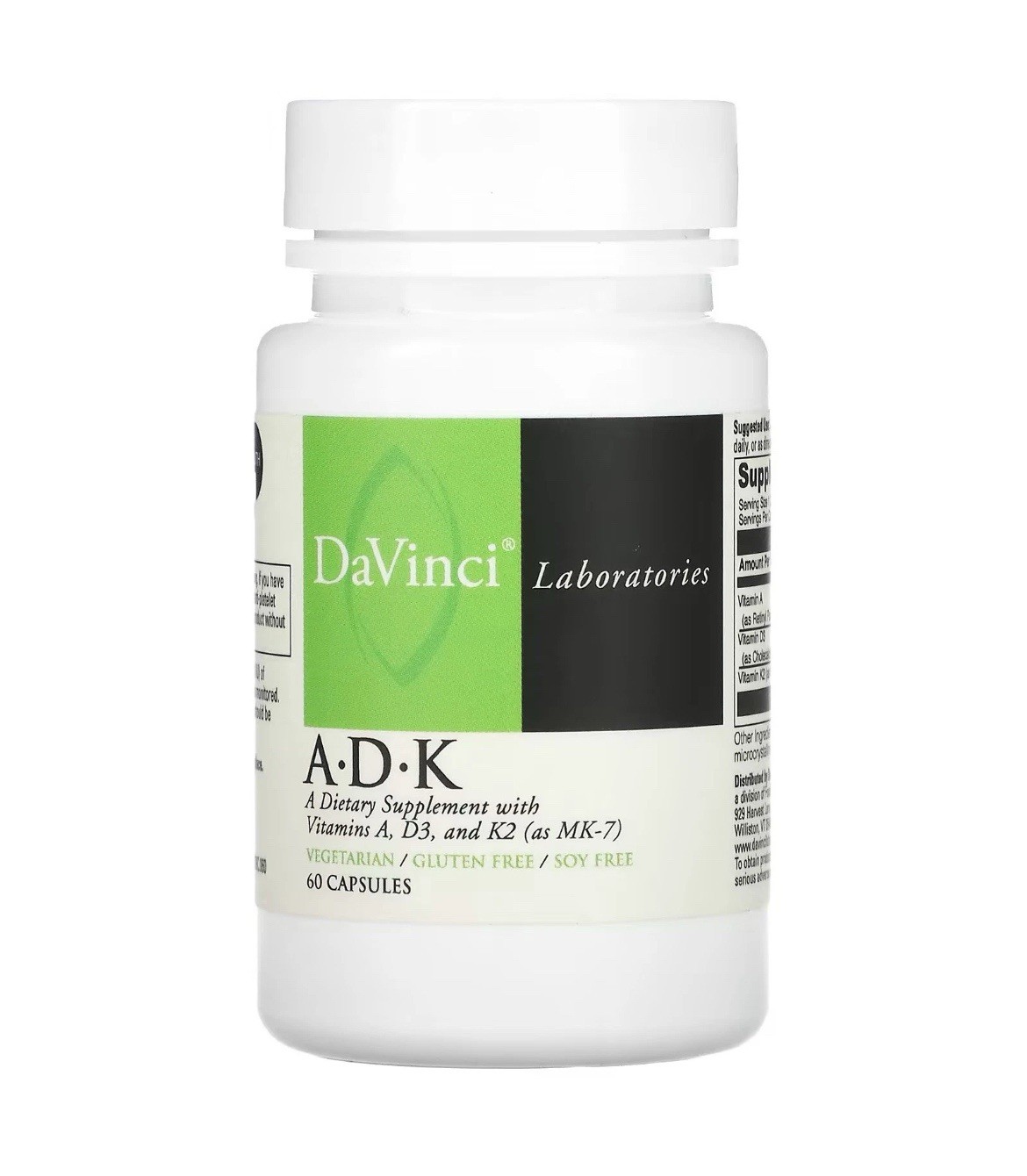 DAVINCI Labs ADK – Helps Support Bone, Heart & Immune 60 Count (Pack of 1)