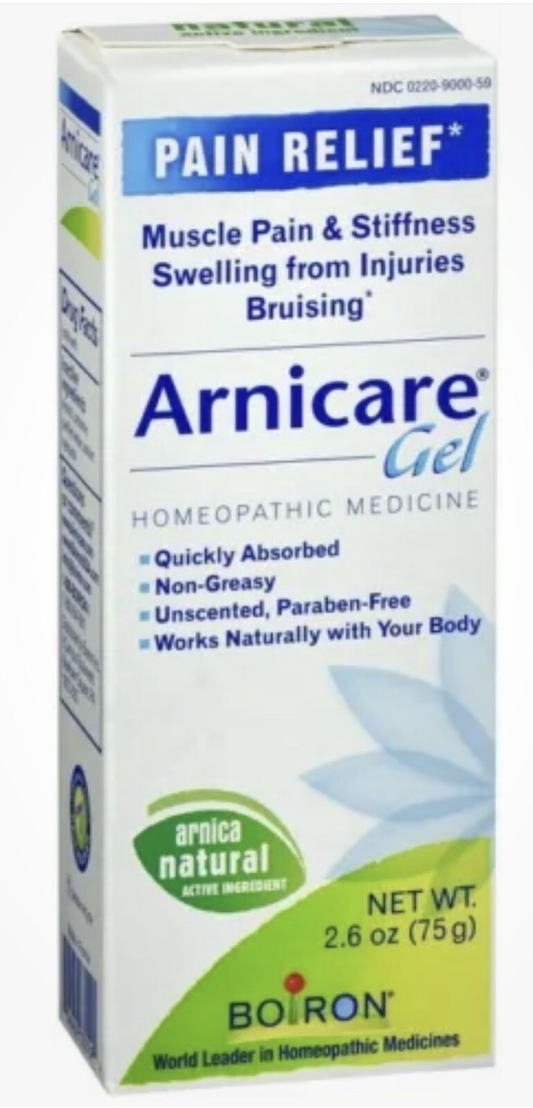 Boiron Arnicare Gel, 2.6 Ounce, Topical Gel for Muscle Pain, Swelling, Stiffness