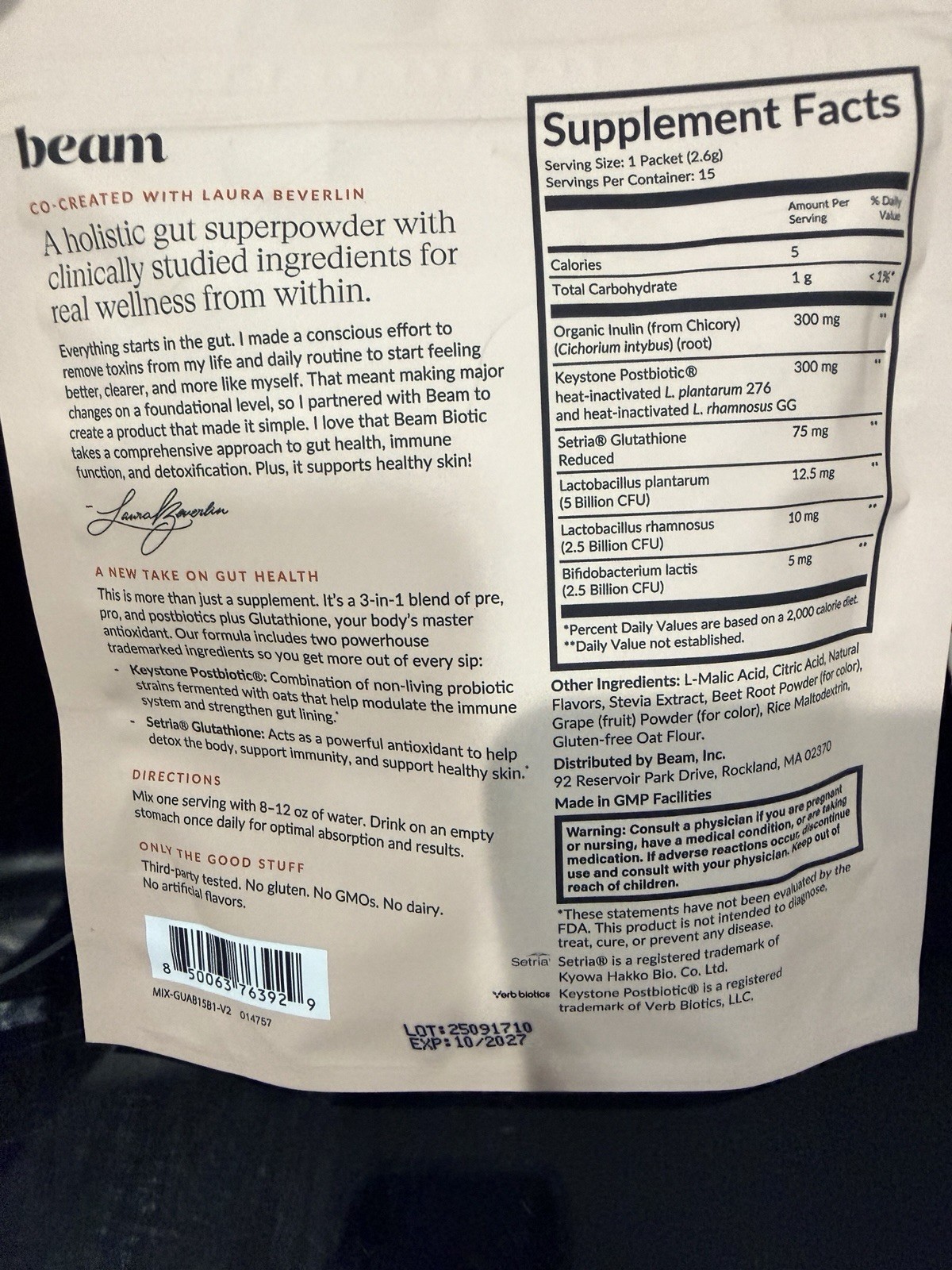 Beam Biotic, Mixed Berry & Blue Raspberry 44 Stick Packs, 0.09 oz (2.6 g) Each