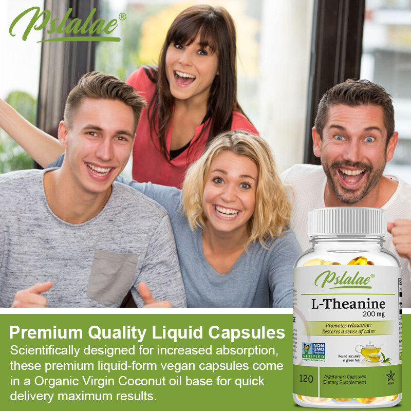 L-Theanine 200 mg – Stress Relief, Calming & Anti-Anxiety, Promotes Relaxation