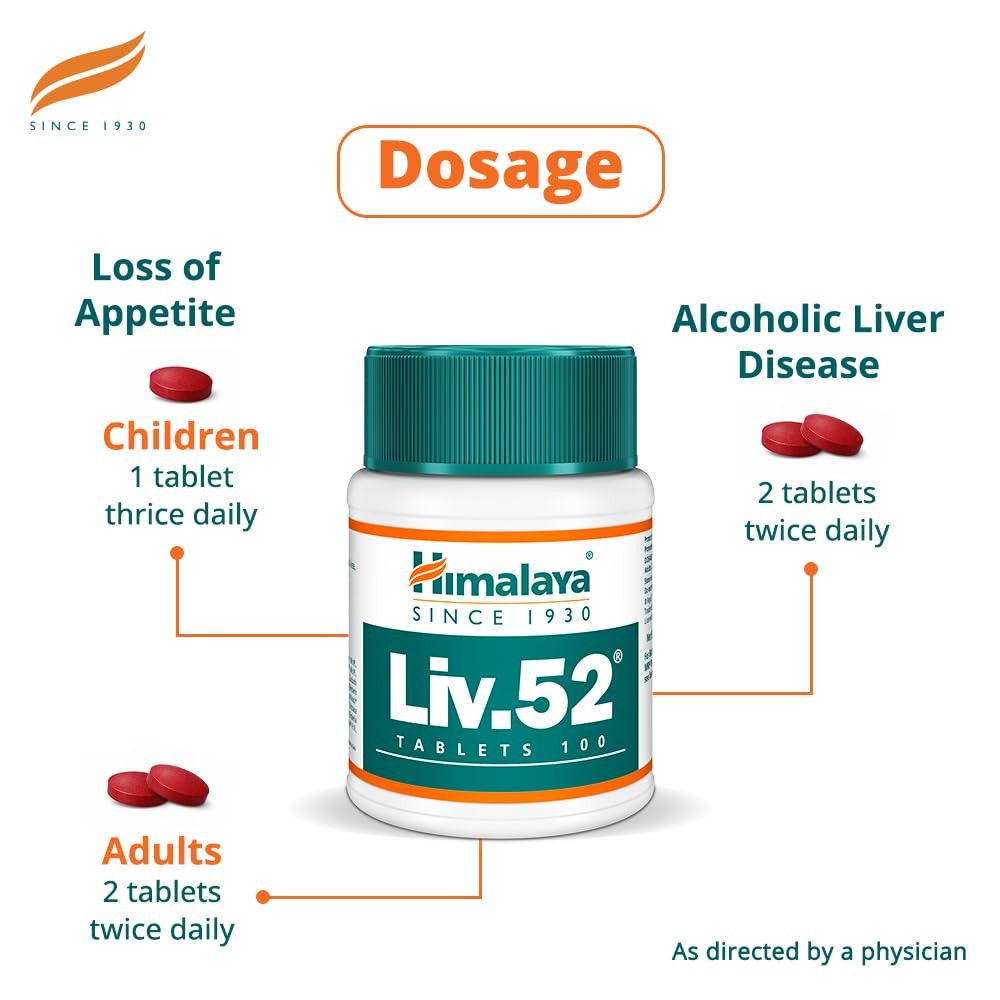 2 Packs 100% Natural Himalya Health Care Lv 52 200Tabs US Shipped