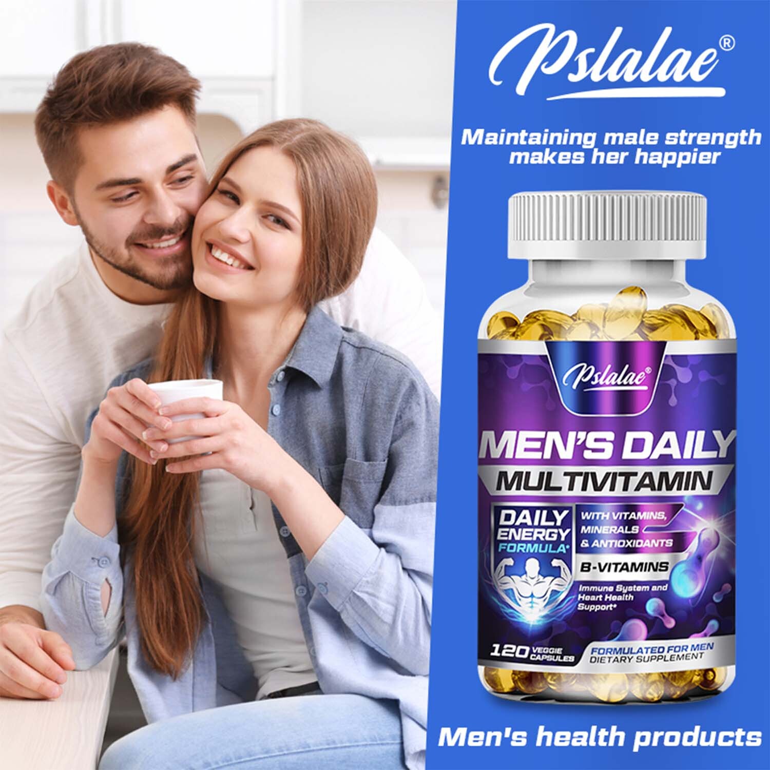 Men’s Daily Multivitamin – High Potency, Daily Immune Support, Boost Energy