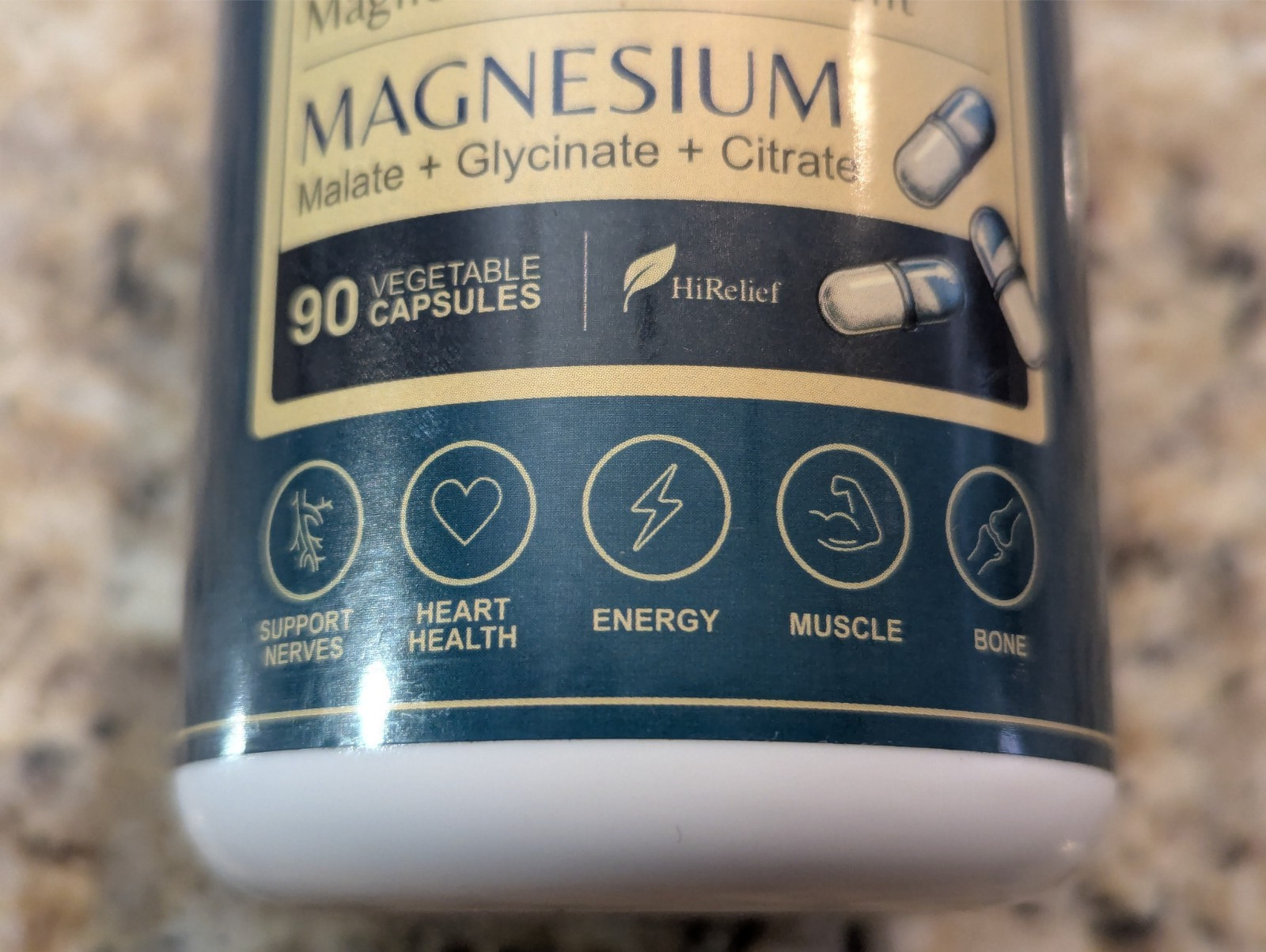 HiRelief Triple Complex Magesium Supplement 90 capsules exp: 12/2028