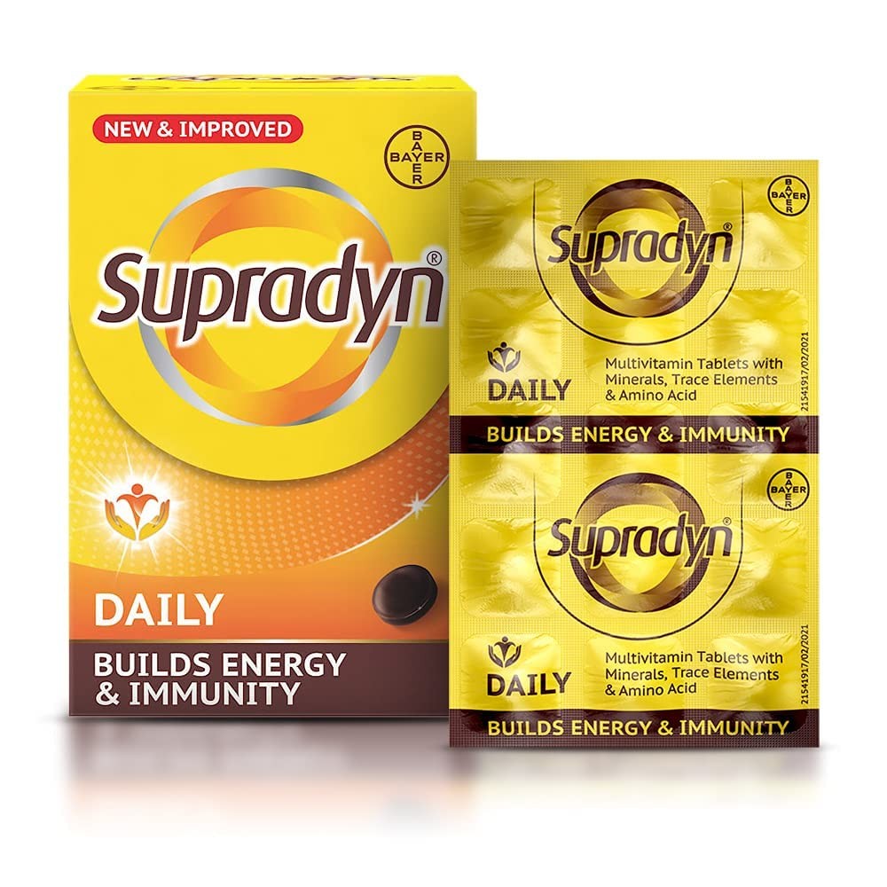 Supradyn Daily Multivitamin 15 Tablets for Unisex | Daily Immunity and 2X Energy