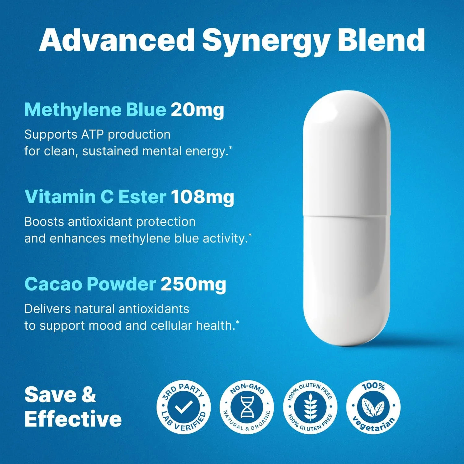 Blue Supplement – Pharmaceutical Grade, 2 FL OZ, 1% USP Grade, 60 Capsule
