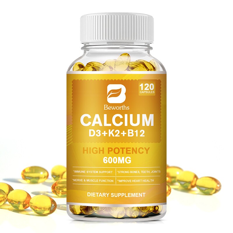 Vitamin D3 K2 Calcium B12 Complex Supports Bone Health & Joint Strength