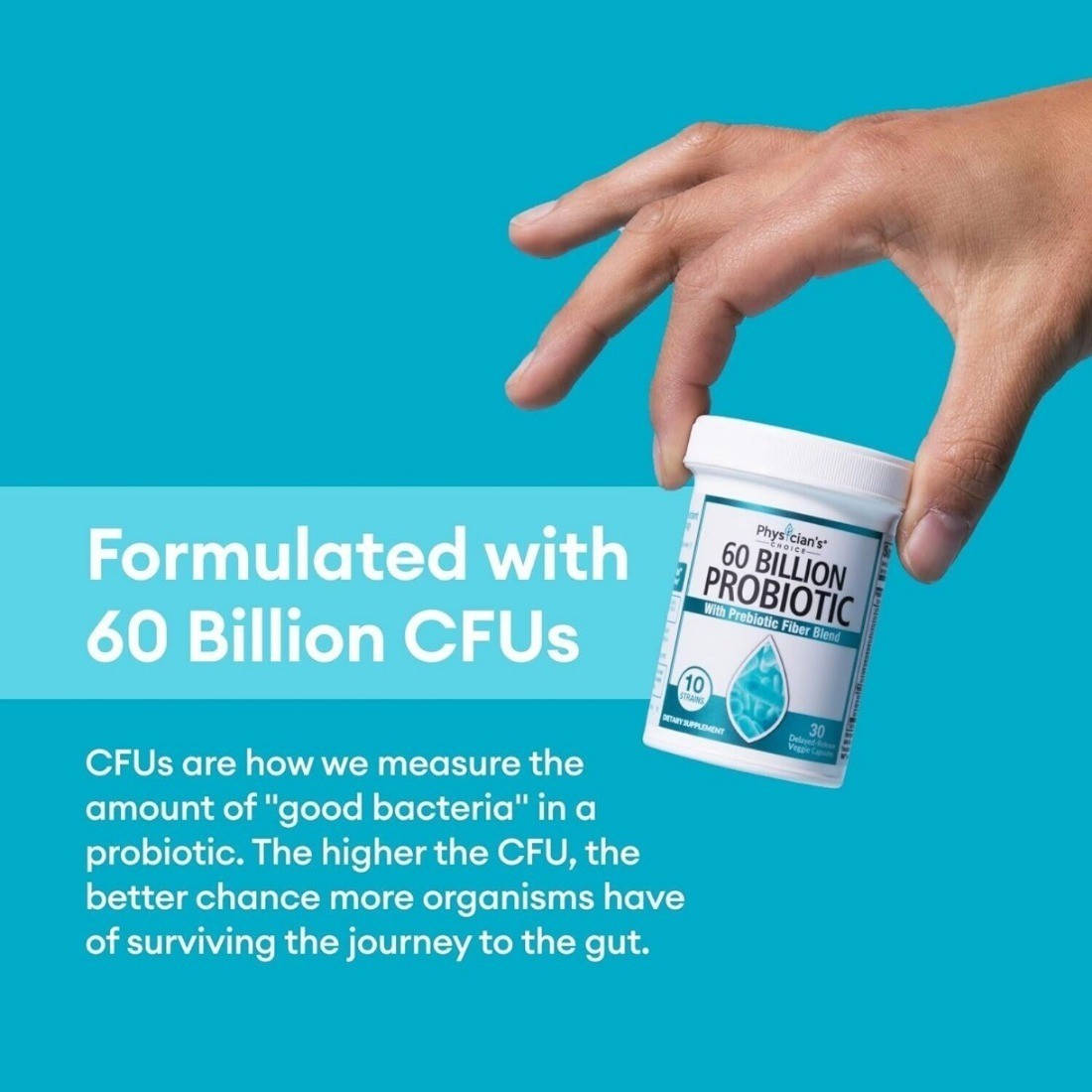 Physician’s Choice Probiotics 60 Billion CFU10 Strains + pure Prebiotics NEW