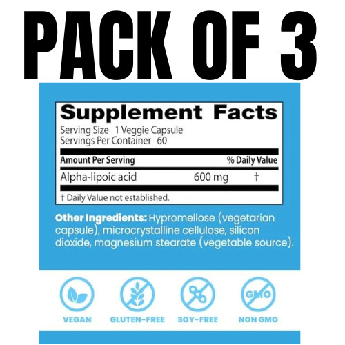 Doctor’s Best Alpha-Lipoic Acid 600 – 60 Count (Pack of 3)