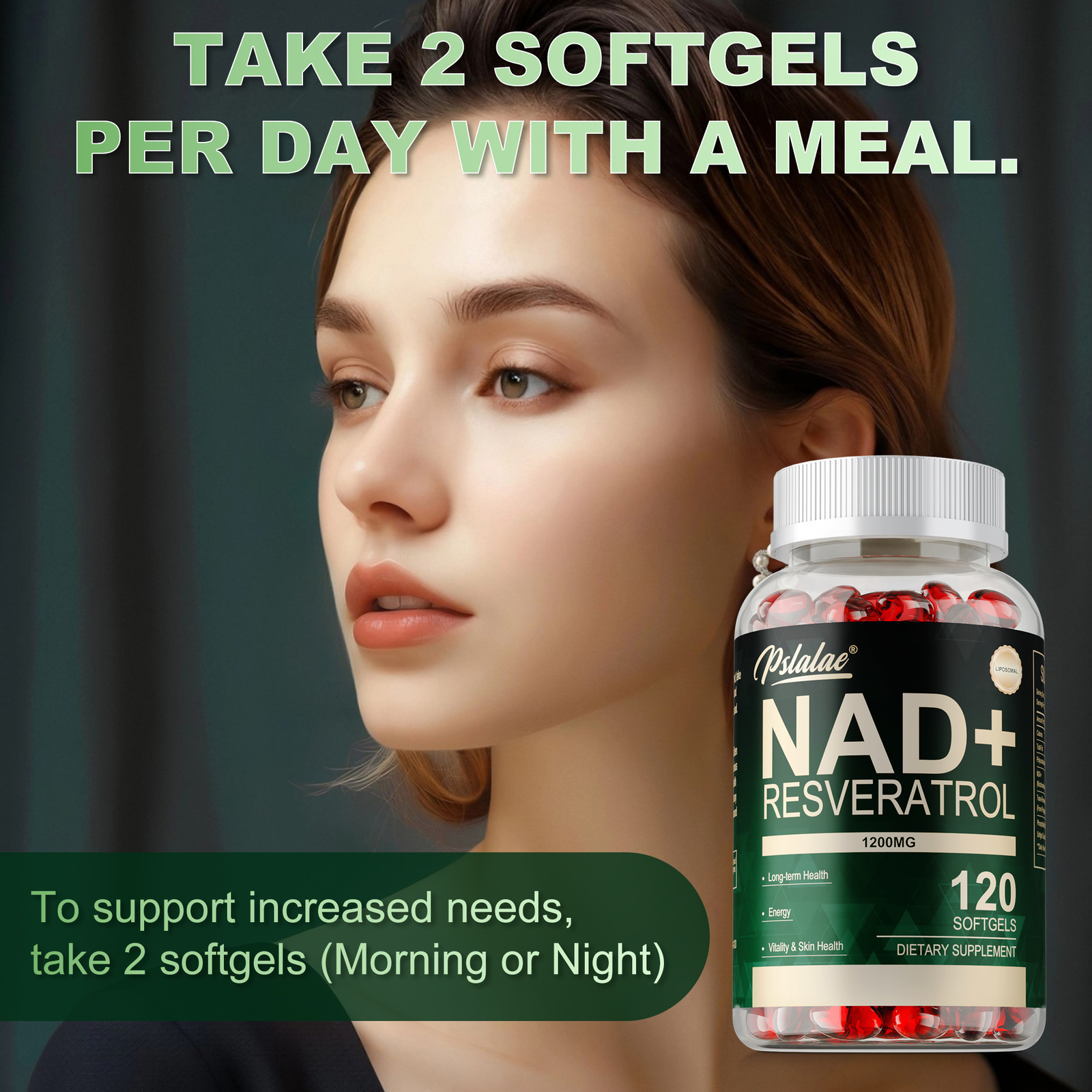NAD+Resveratrol – with Phosphatidylcholine – Support Cellular Energy, Anti Aging