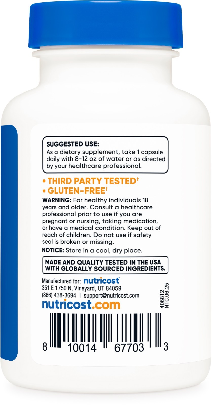 Nutricost Zinc Carnosine 86mg, 120 Capsules – Non-GMO, Gluten Free Supplement