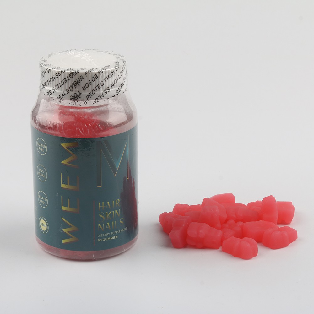 WEEM Hair Skin plus Nails Gummy Vitamins, Vegan biotin Vitamins, Wellness Hair