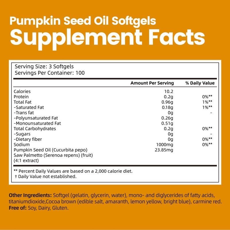 2 PACKS–NEW LUXRY VIVONU Pumpkin Seed Oil 1000mg with Saw Palmetto 300 Softgels