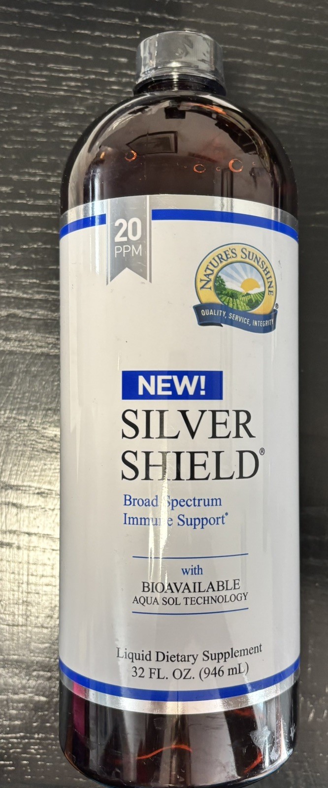 New Sealed Nature’s Sunshine Silver Shield Liquid 32 Fl Oz Exp. 03/2025 Immune