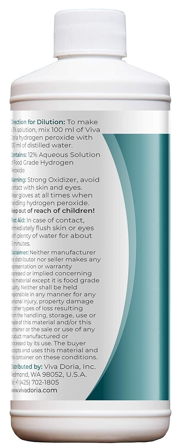 16 Fl Oz Food Grade Hydrogen Peroxide – 12% Concentration, USA Made