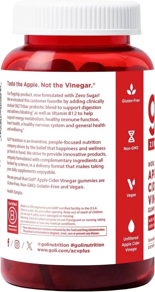 3 Pack Goli Zero Sugar Best Seller Trio Set Gummies 60Caps Per Bottle