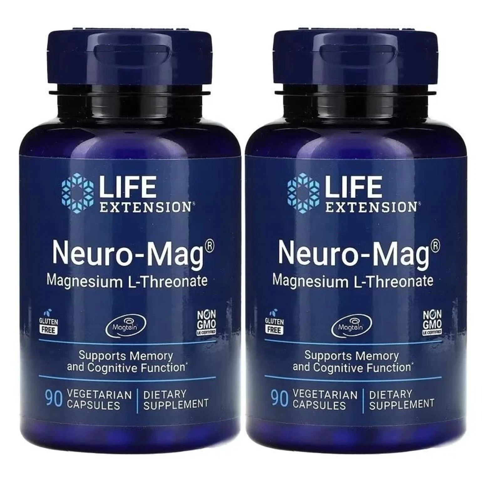2 PACK Neuro-Mag Magnesium L-Threonate from 2000 mg Magtein – Life Extension