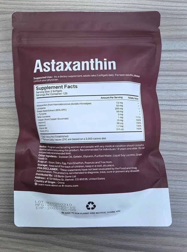 Astaxanthin 12mg 240 Softgels, 4 Month Supply,Triple Strength,Non-GMO,Eye Health