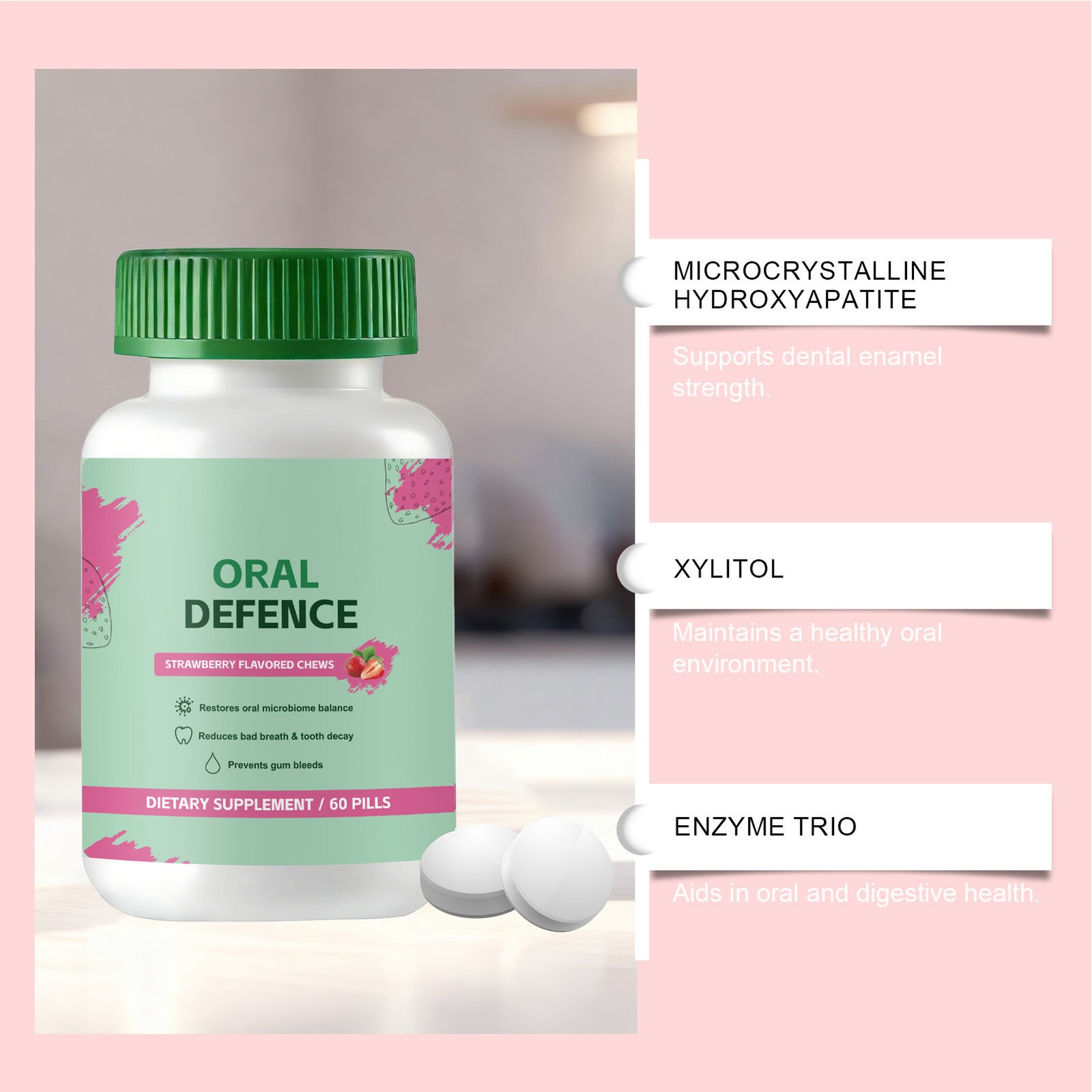 for Defence – Oral Probiotics Supplement Oral Fresh Breath, Teeth