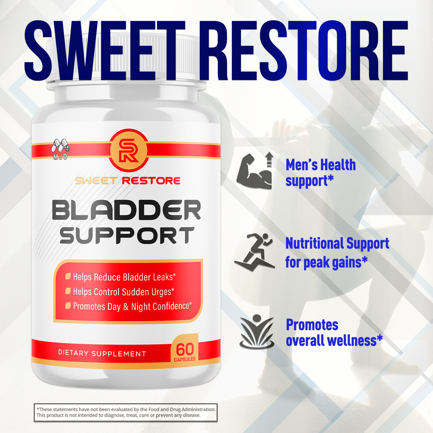 (1 Pack) Sweet Restore Bladder Control Advanced Bladder Supplement 60 Capsules