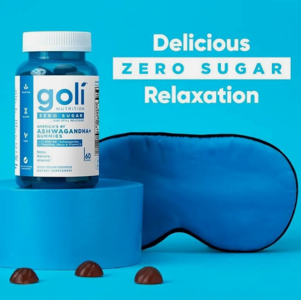 3 BottlesGoli Zero Sugar Trio -ACV Ashwagandha & Probiotic Gummies60 Caps/Bottl