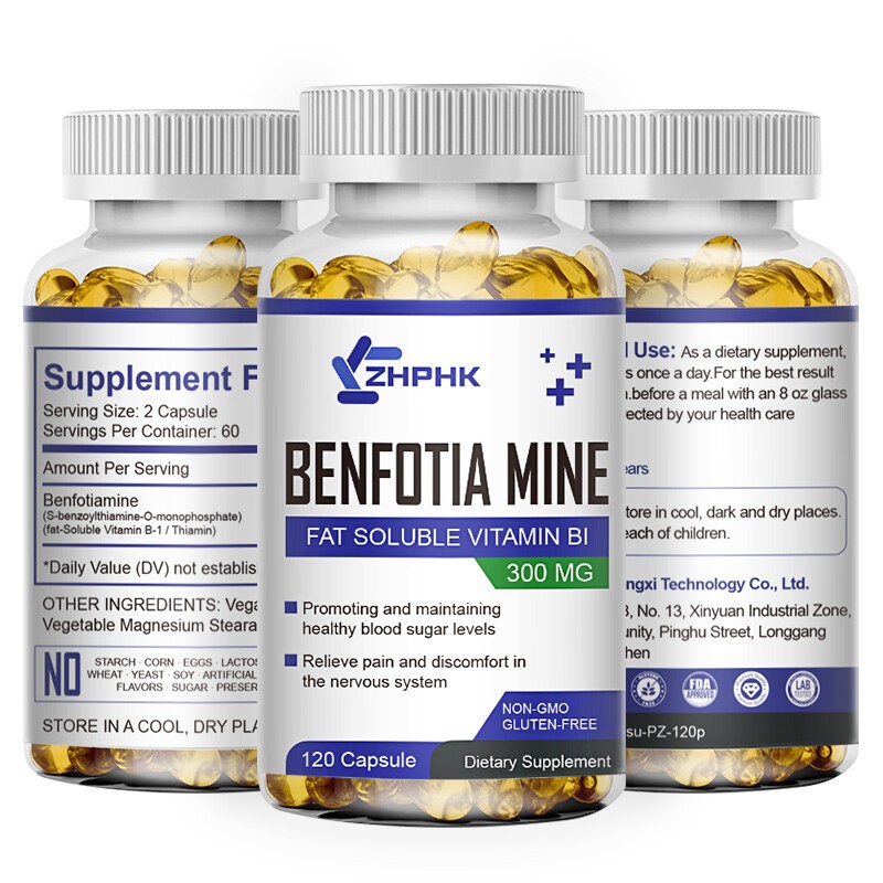 240 Benfotiamine Capsules 300mg Fat Soluble Thiamine Vit B1 NON-GMO,Gluten Free