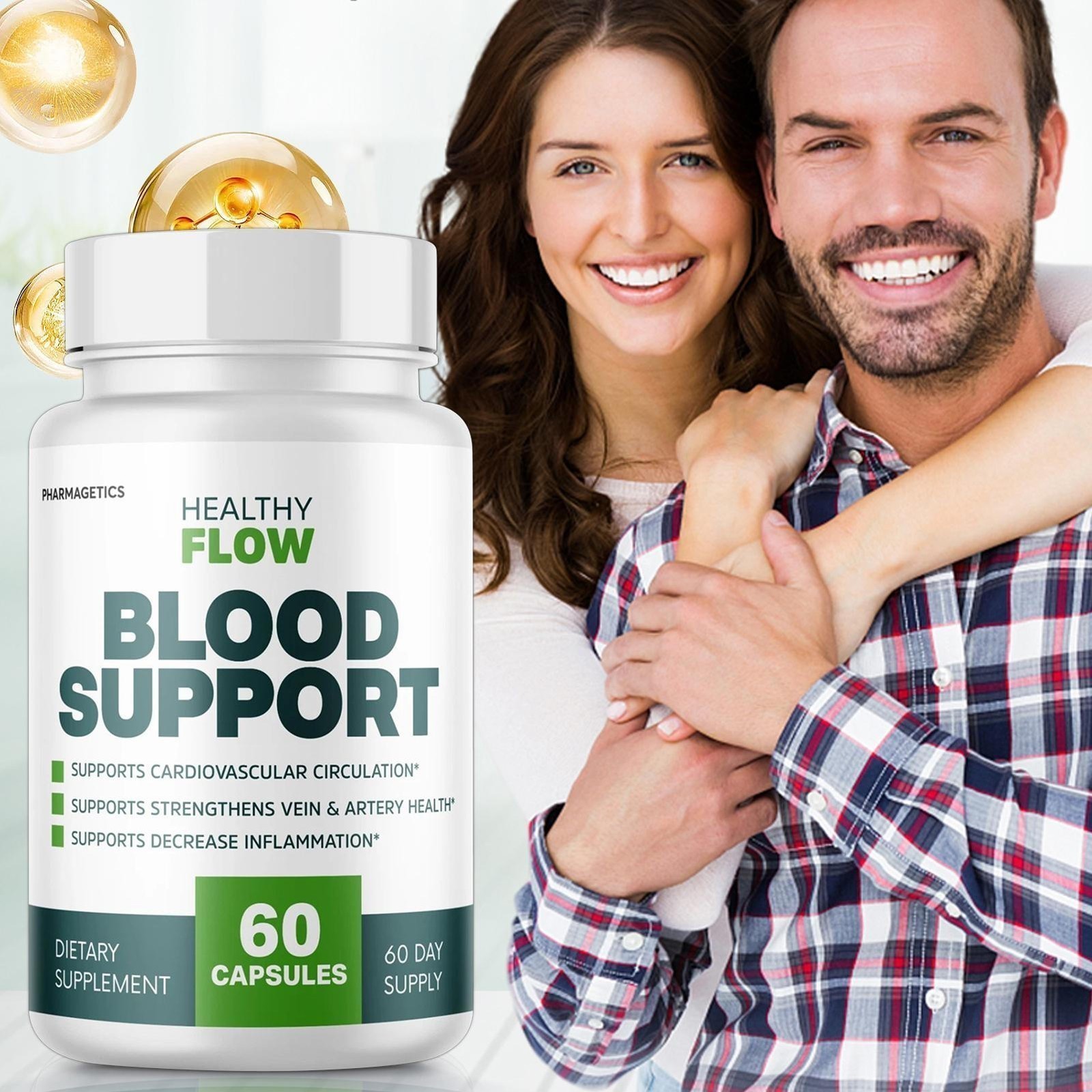 2Pack healthful Flow Blood Support, Cardiovascular Circulation 120 Capsules SKY