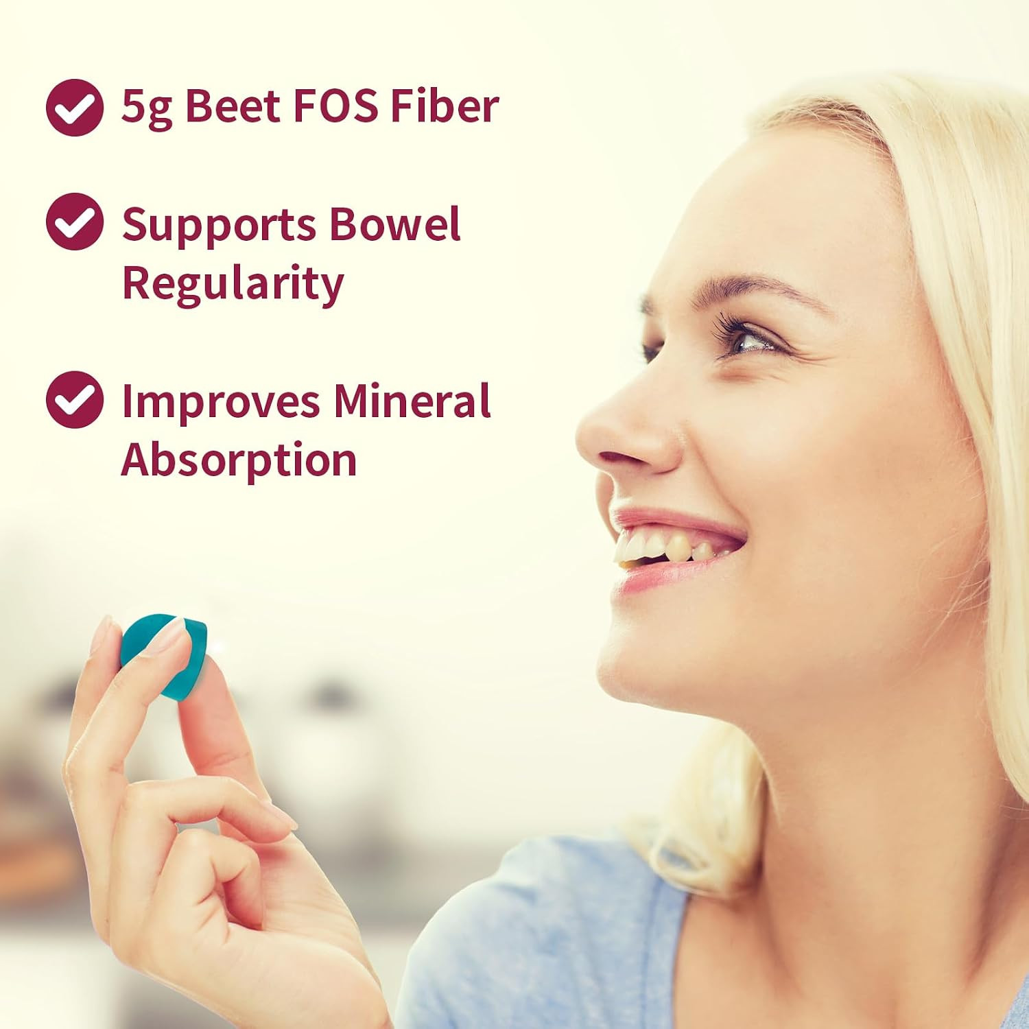 Prebiotic Fiber Gummies 90 Count Zero Sugar Digestive Support