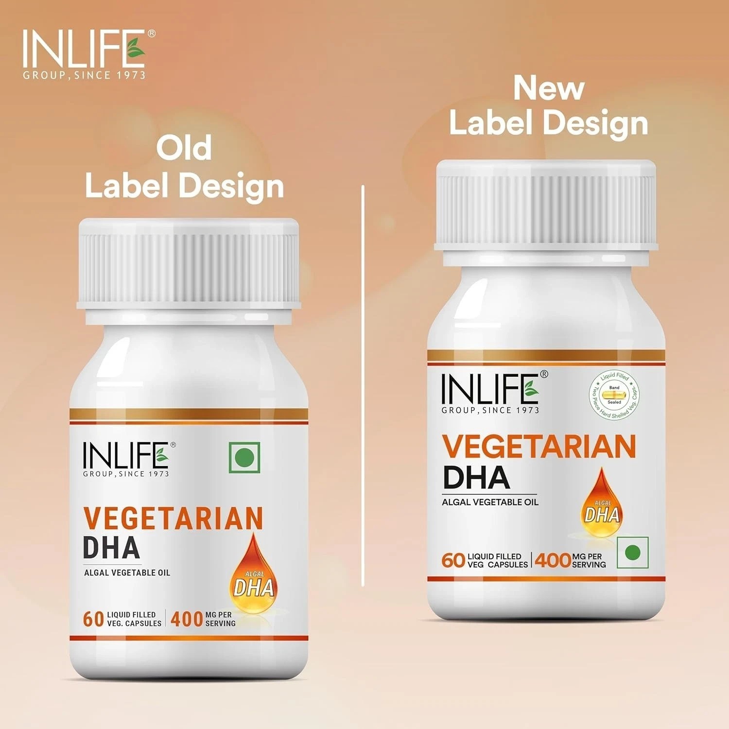 INLIFE Plant Based Omega 3 Supplement | Vegetarian DHA 400mg – 60N d408
