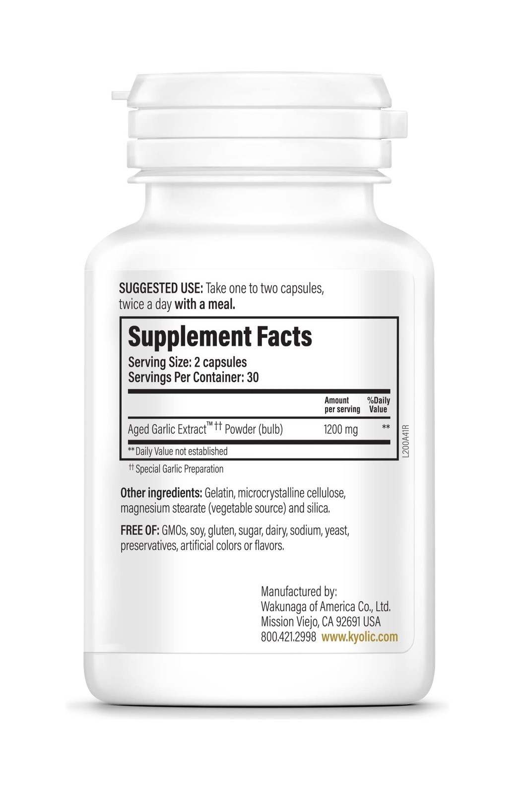 Kyolic Aged Garlic Extract Formula 200, Cardiovascular & 60 Count (Pack of 1)