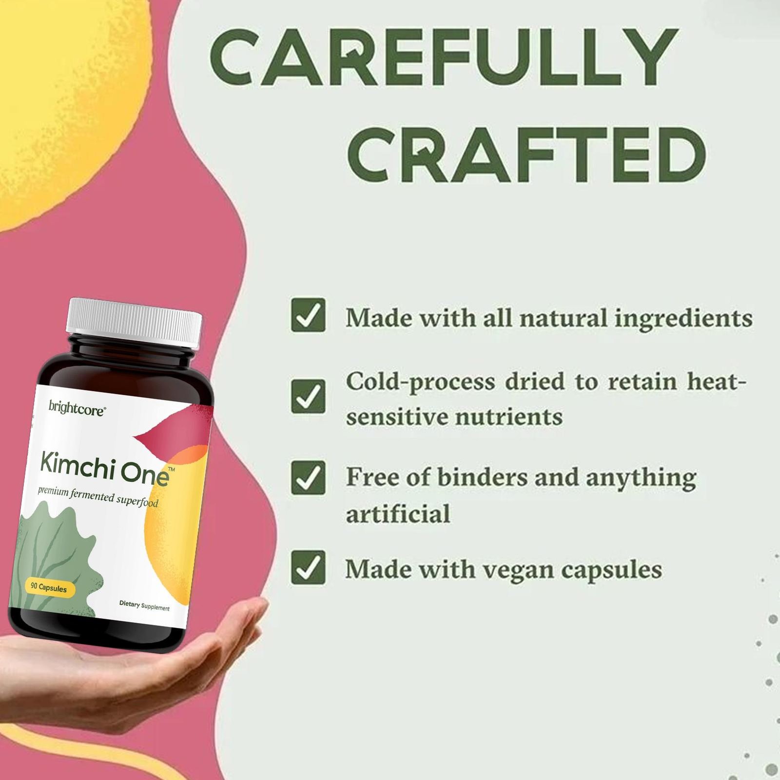 Brightcore Nutrition – Kimchi One Kimchi Powder Capsules Probiotics Enzymes