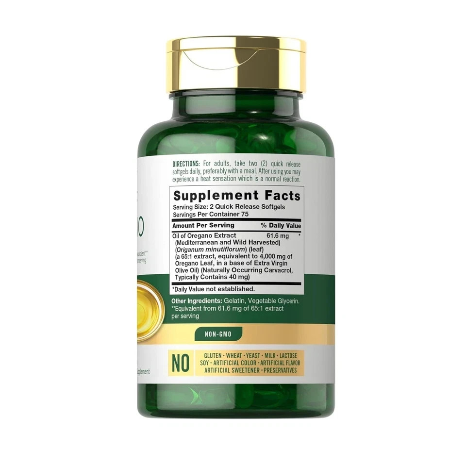 Genuine Oil of Oregano Carlyle Softgels Better Than Micro Ingredients Certified.