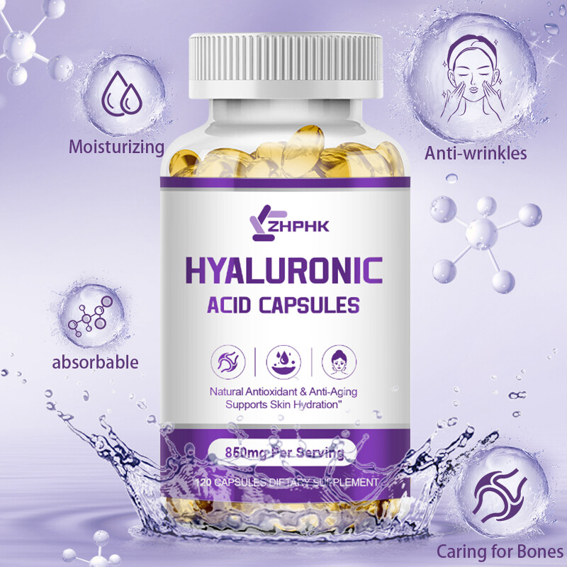 Hyaluronic Acid Capsules 850mg Per Serving (120/240/480 Vegetarian Capsules)