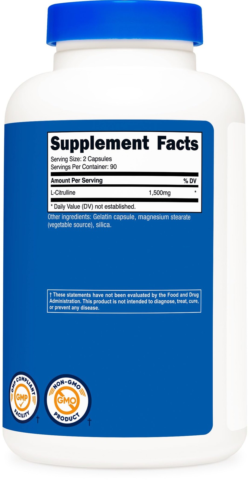 Nutricost L-Citrulline 1500mg, 180 Capsules – 750mg Per 180 Count (Pack of 1)