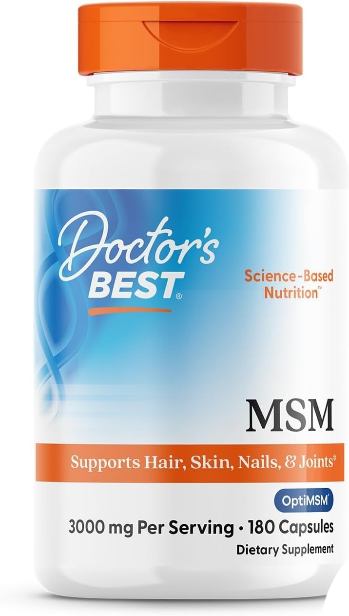 MSM with OptiMSM – 3000mg Capsules Supporting Beauty & Joint Health – 180 Count