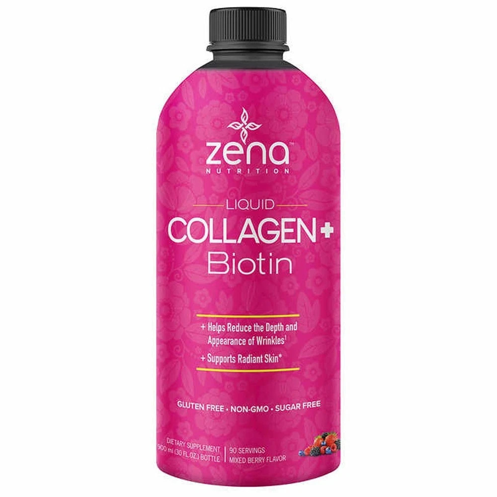 Zena Bioactive Liquid Collagen 2500mg + 5000mcg Biotin 90 Servings Exp: 05/26