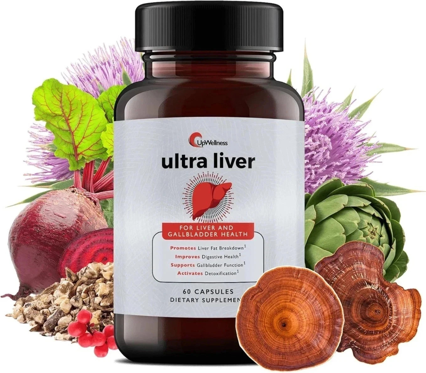 3pcs UpWellness Ultra Liver Supplement for Liver Health and Gallbladder Support