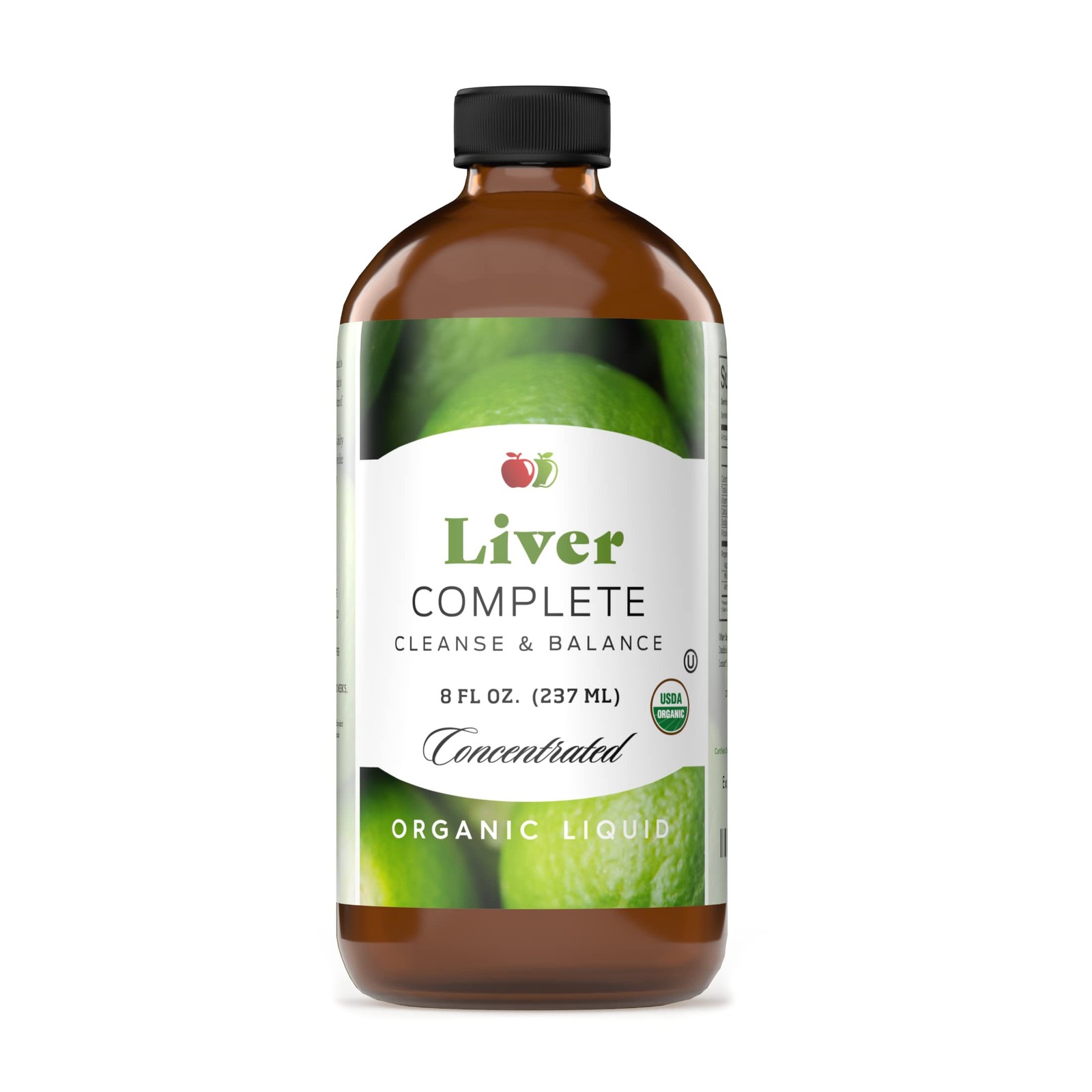 Liver Complete 8oz Organic Liquid 8 Fl Oz (Pack of 1), Amber Bottle