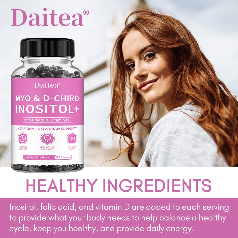 Myo Inositol & D-Chiro Inositol for Women 2050mg, 30/60/120 Capsules