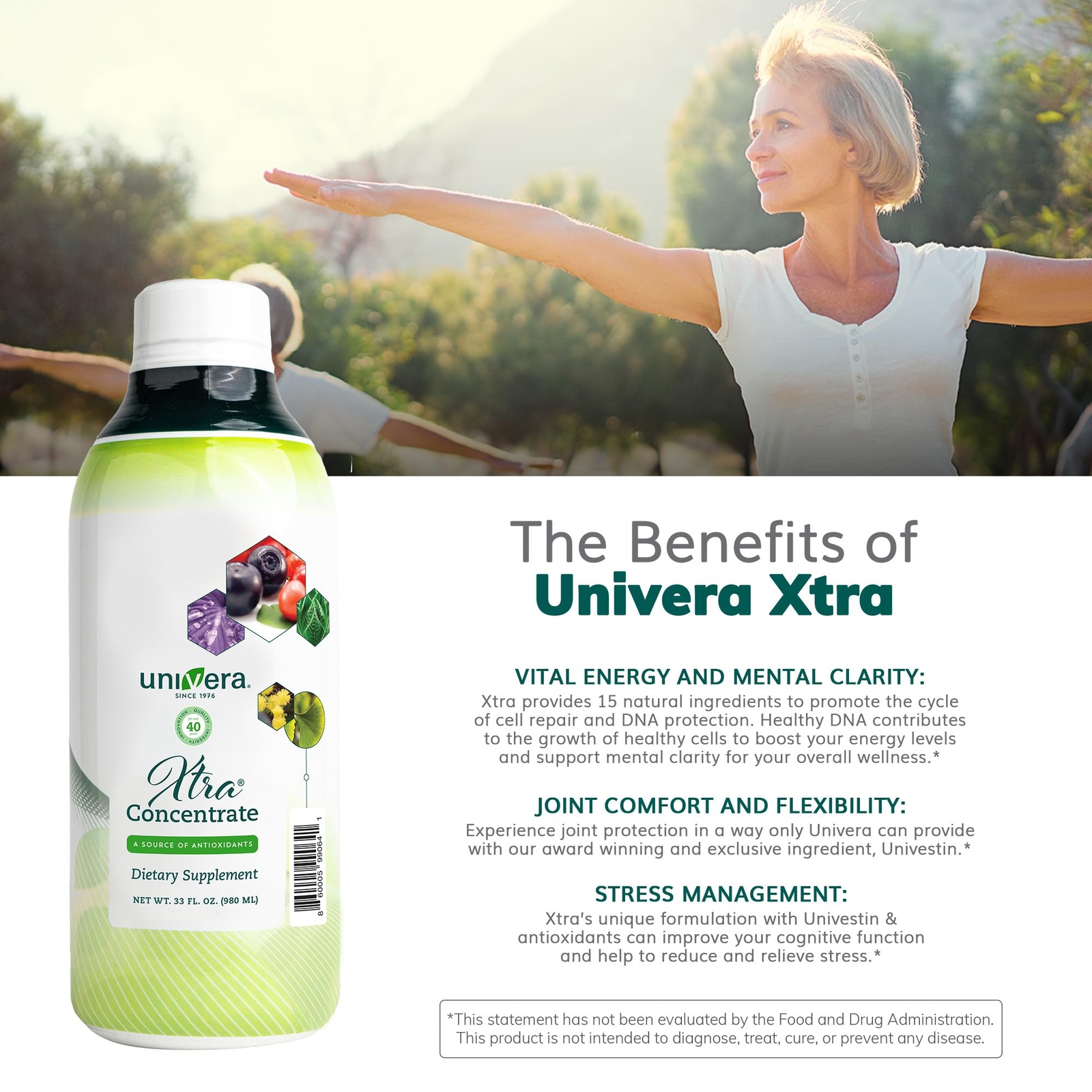 Univera Xtra Concentrate Vital Energy Stress Management Focus and Clarity