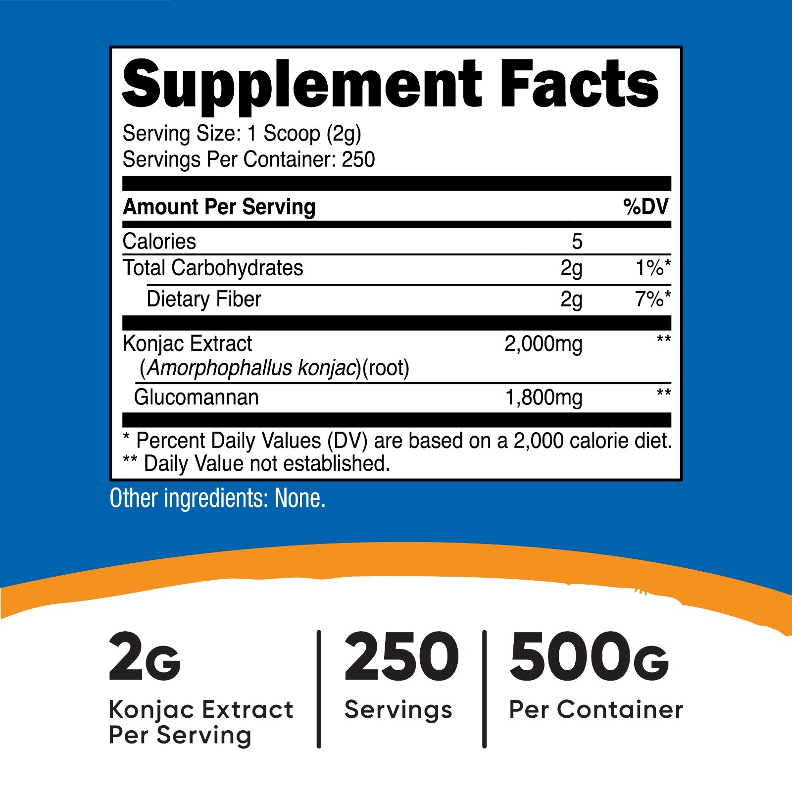 Nutricost Glucomannan Powder 500 Grams – Gluten Free & Non-GMO