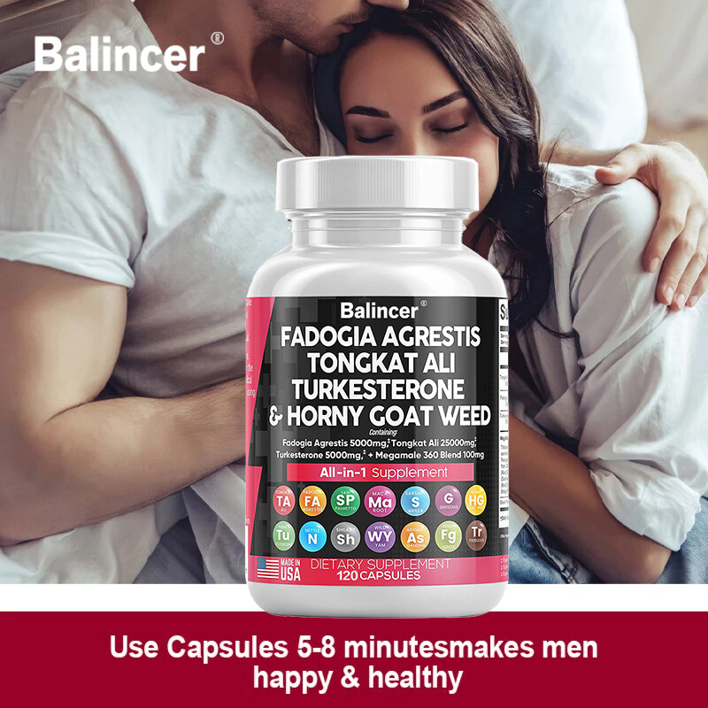 Fadogia Agrestis, Turkesterone & Horny Goat Weed，support energy,30/60/120ct