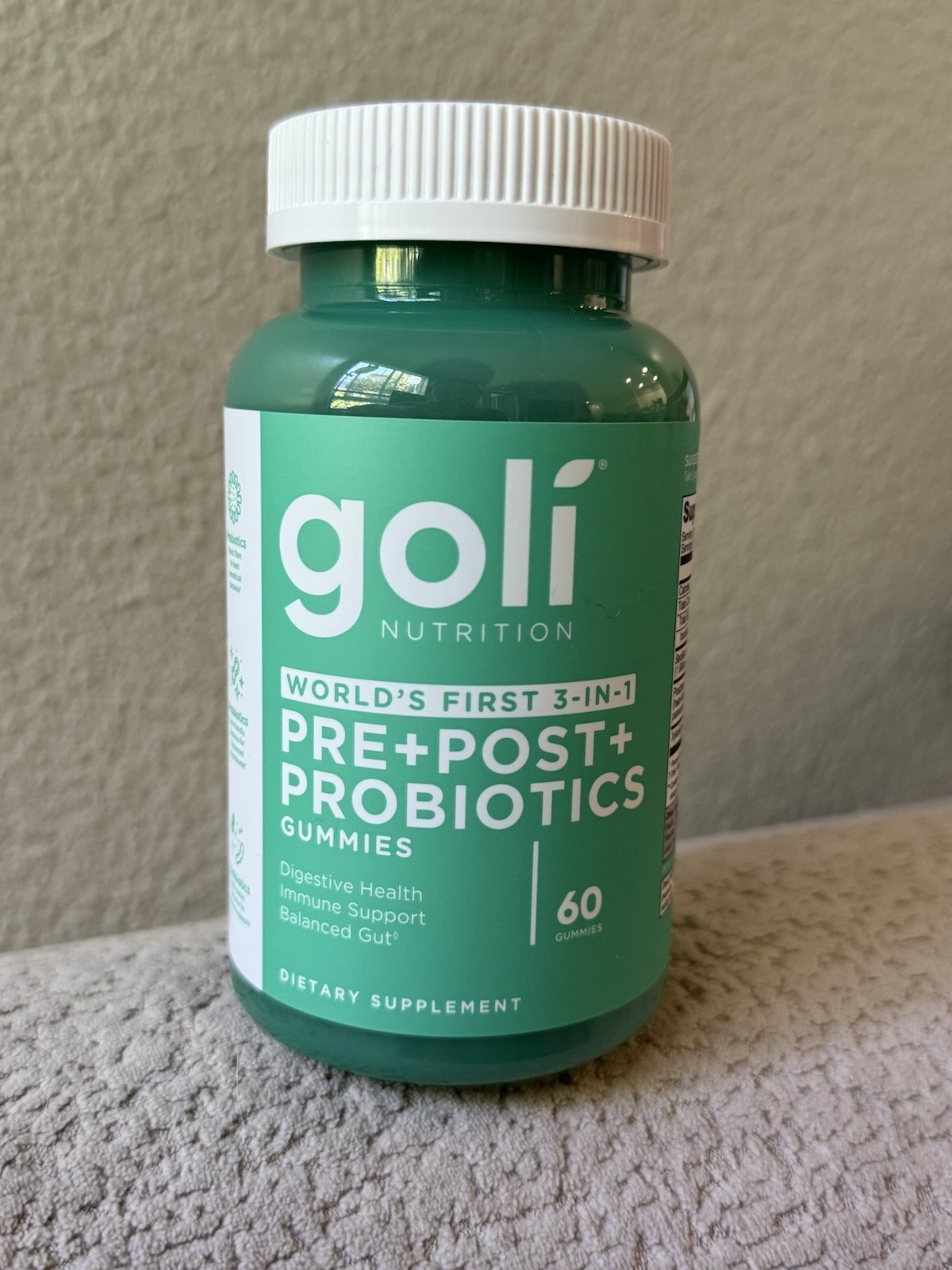 Goli Pre Pro Postbiotic Gummies – Worlds First 3-in-1 Formula with DE111