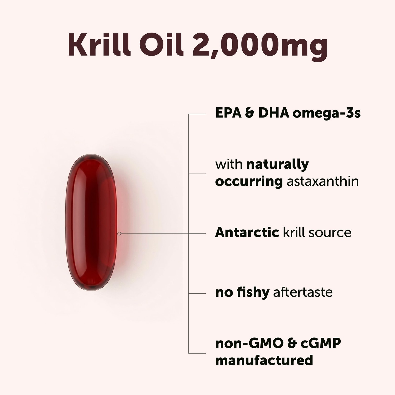 Micro Ingredients Antarctic Krill Oil Supplement 2,000mg Per Serving, 240 Sof…