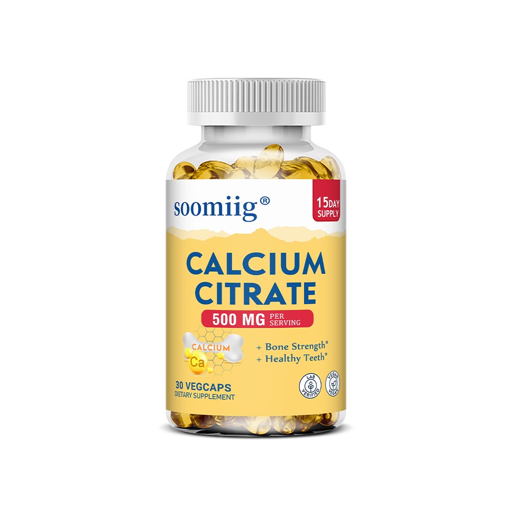 Calcium Citrate 500mg Healthy Bone,Teeth,Muscles Function Support 30/60/120 Caps