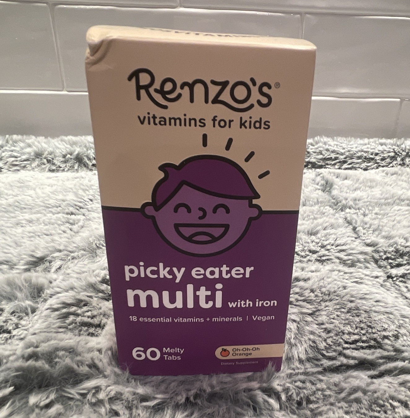 Renzo’s Kids Picky Eater Multi w/ Iron Melty Tabs Orange 60 Vegan