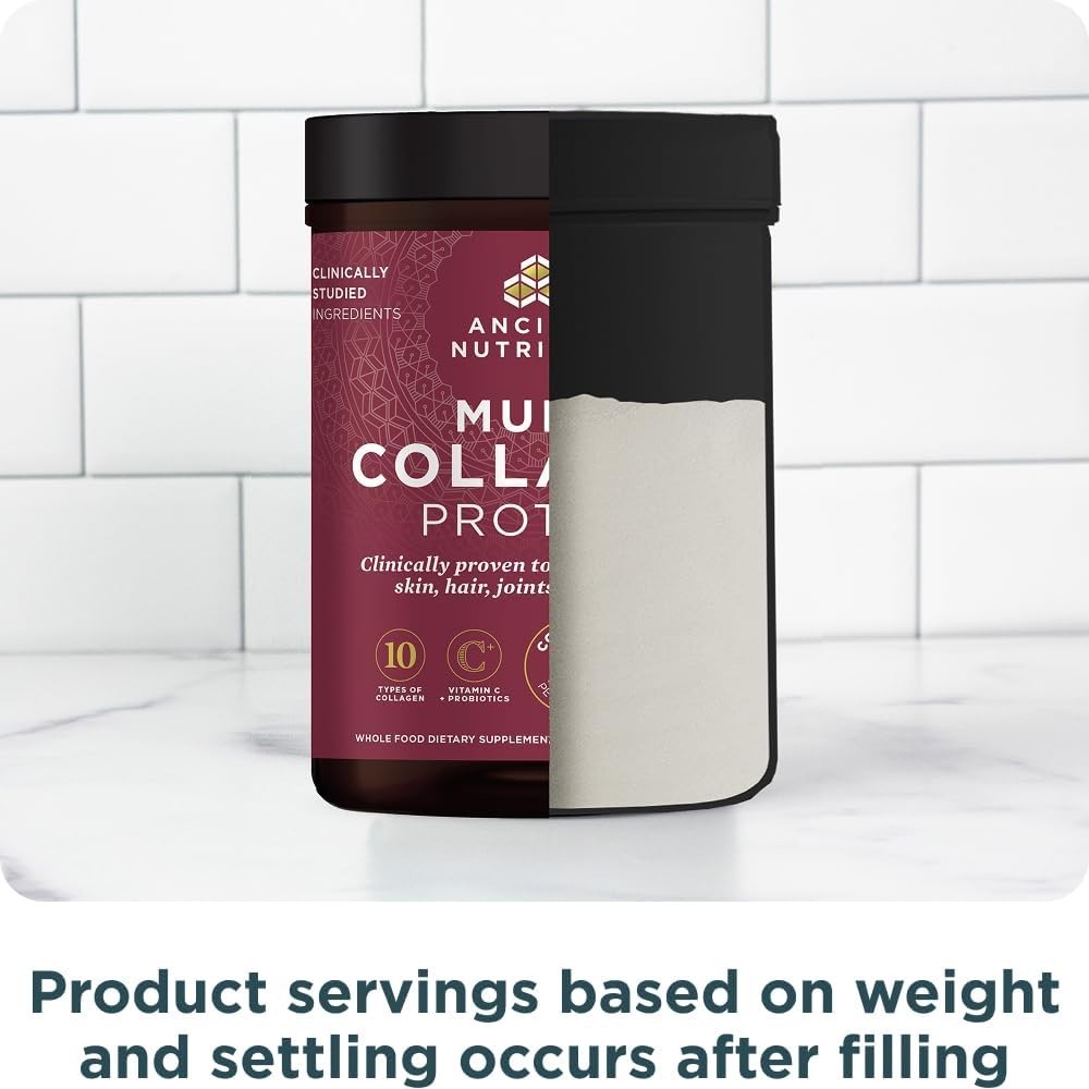 Ancient Nutrition Multi Collagen Protein Powder Probiotics Skin Hair Nails 16oz